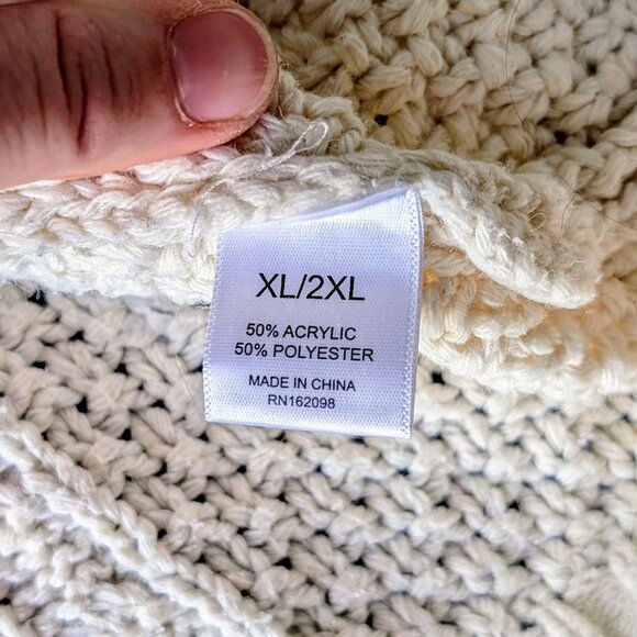 Taylor Swift Red (Taylor's Version) Cardigan Cream Ivory Cable Knit size XL/2XL - Picture 9 of 12